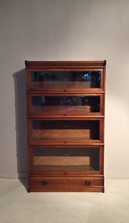 An English 19th Century Oak Globe Wernicke Bookcase. Four Sections.