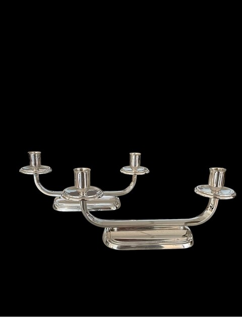 A very nice pair of Norvegian ‘Candelabras ‘. Sterling Silver. Art Deco. David Anderson. 