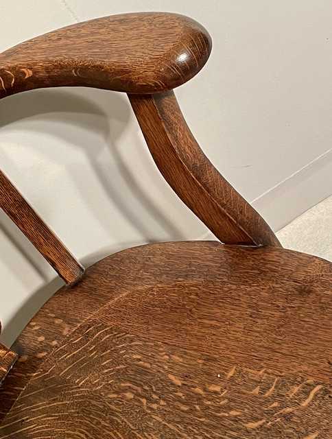 An Early 20th Century English Golden Oak Revolving Desk Chair Adjustable In Height 800 Delobelle Recent Added Items European Antiques Decorative