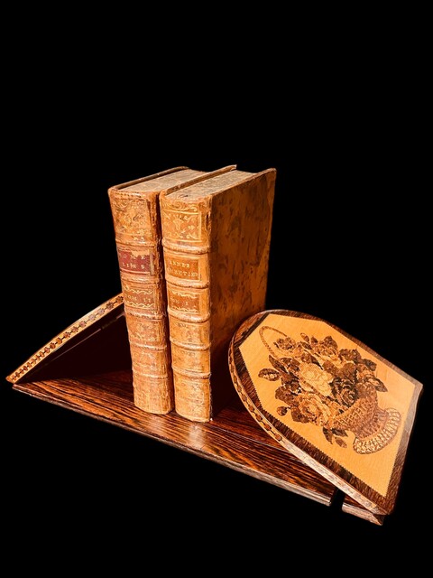 An English 19 Century ' Tunbridge Ware ' Book Stand having Floral Mosaics.Ca 1870