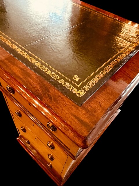 An English 19th century Mahogany Partners Desk