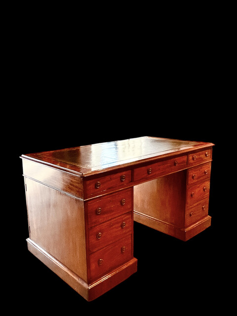 An English 19th century Mahogany Partners Desk