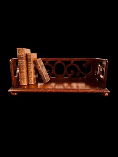 An English 19th Century Oak Book Stand with a Very Nice Carved Gallery.